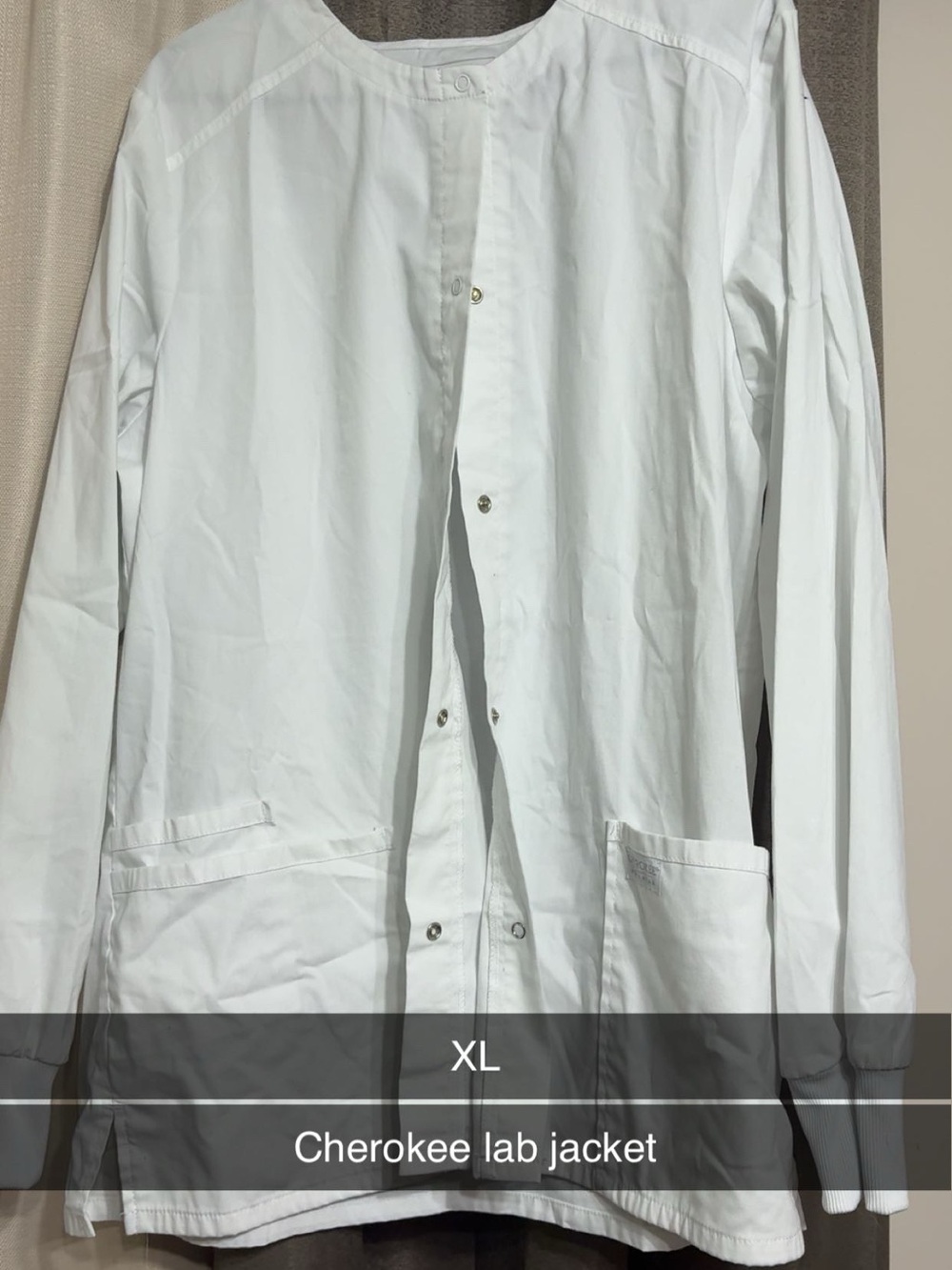 Cherokee White Lightweight Lab Jacket